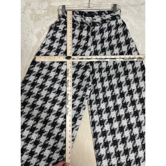 Storets NWT Black & White Houndstooth Wide Leg Womans Pants Size S/M - Picture 3 of 11